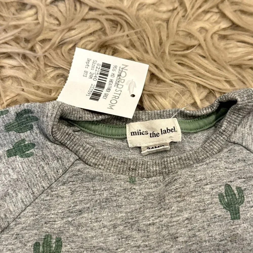 Miles the label cactus print sweatshirt size 24 months